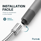 Coffret Purova - Douchette filtrante anti-calcaire, brosse et éponge