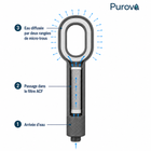 Coffret Purova - Douchette filtrante anti-calcaire, brosse et éponge