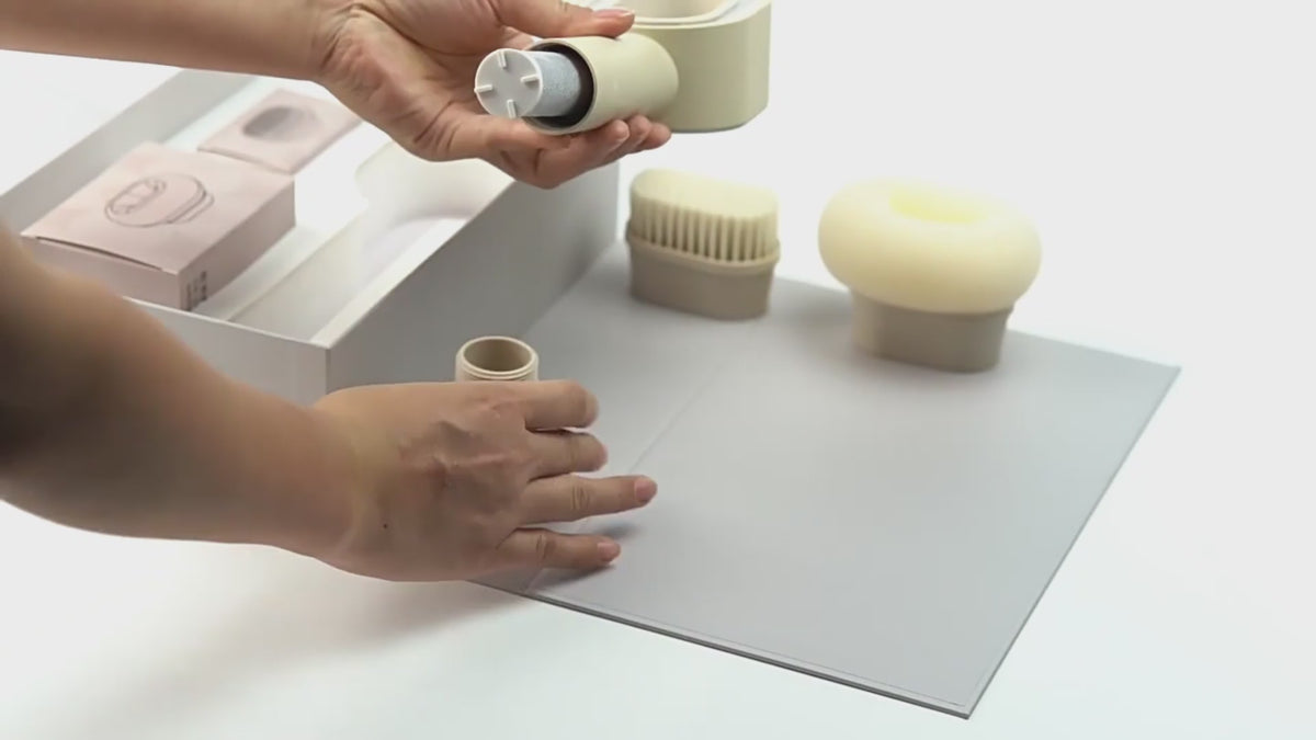 Coffret Purova avec pommeau filtrant, brosse et éponge